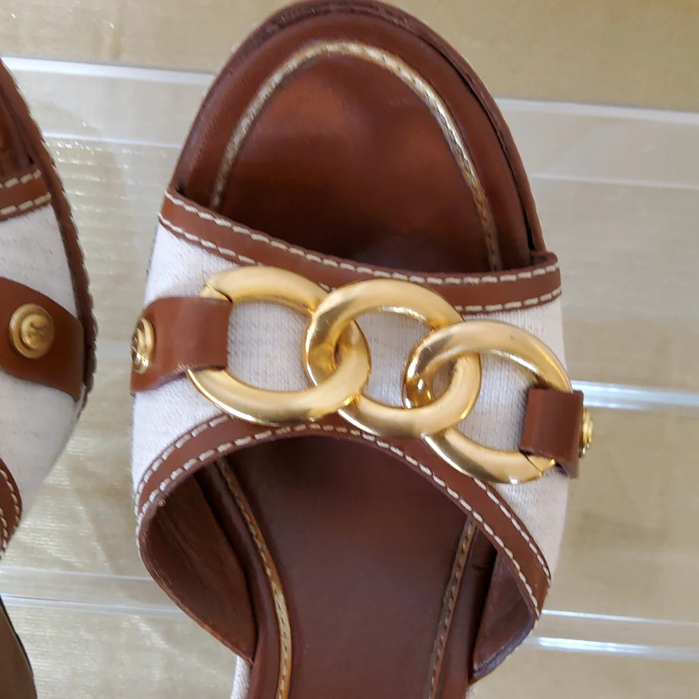 Cole Haan Slides with Chain Detail - Picture 10 of 14